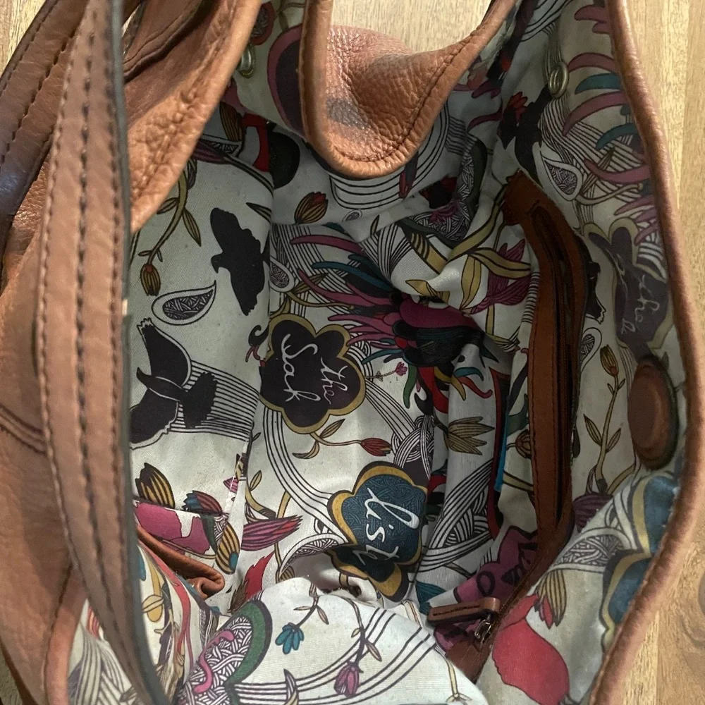 The SAK tobacco genuine leather bag AND matching phone case